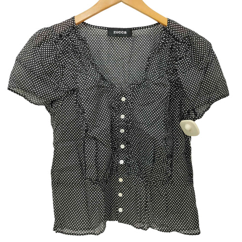 ズッカ ZUCCa ドット フリル S/S ブラウス レディース JPN:M