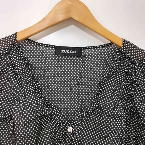 ズッカ ZUCCa ドット フリル S/S ブラウス レディース JPN:M