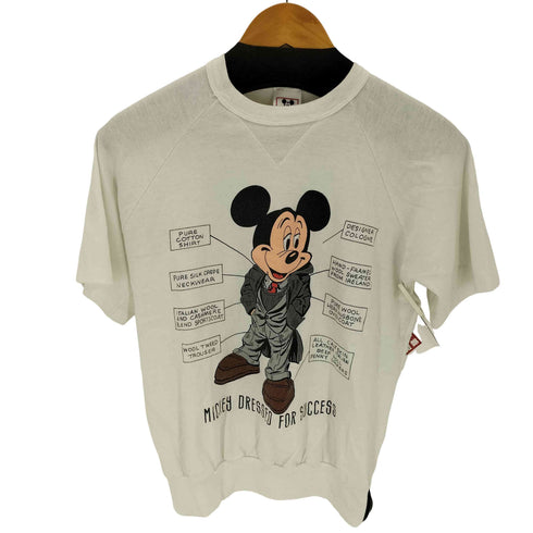 80S USA製 DRESSED FOR SUCCESS 前V ラグラン リブ付きTシャツ レディース M