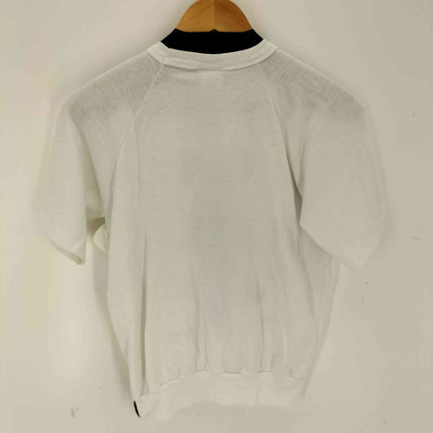 80S USA製 DRESSED FOR SUCCESS 前V ラグラン リブ付きTシャツ レディース M