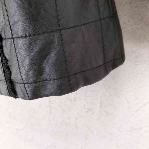 カーラ Cara lamb leather ラムレザー レースデザイン ダブルジップレザージャケット レディース LLC