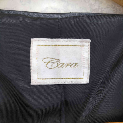 カーラ Cara lamb leather ラムレザー レースデザイン ダブルジップレザージャケット レディース LLC