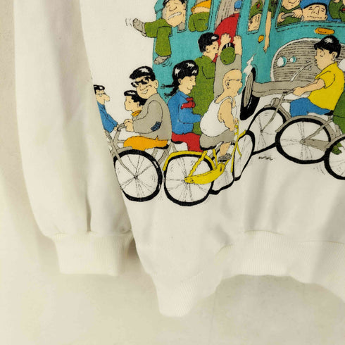 DIM SUM SHIRTS 80s スーベニア プリント 裏起毛スウェット メンズ M