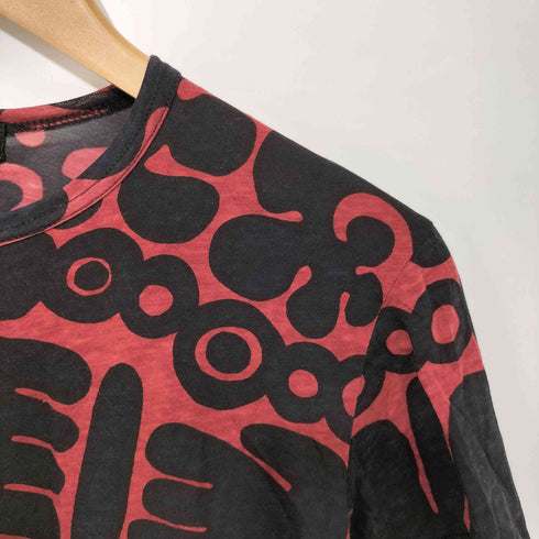 ジュンヤワタナベコムデギャルソン JUNYA WATANABE COMME des GARCONS 16SS コットン 総柄 S/S Tシャツ レディース JPN:M