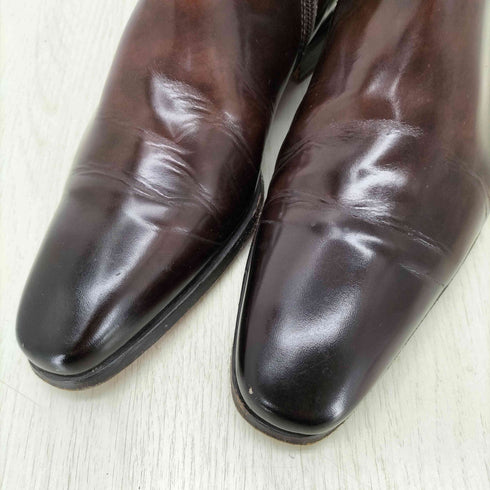 サントーニ santoni レザーサイドジップダブルモンクブーツ メンズ US:6