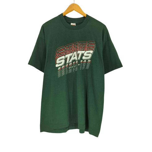 フルーツオブザルーム FRUIT OF THE LOOM STATS プリントクルーネックTシャツ シングルステッチ メンズ JPN:XL