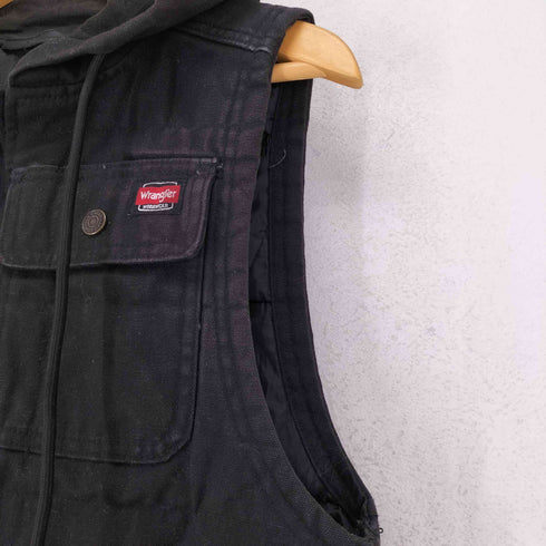 ラングラー Wrangler 裏地キルティングフーデッドダックベスト メンズ JPN:S