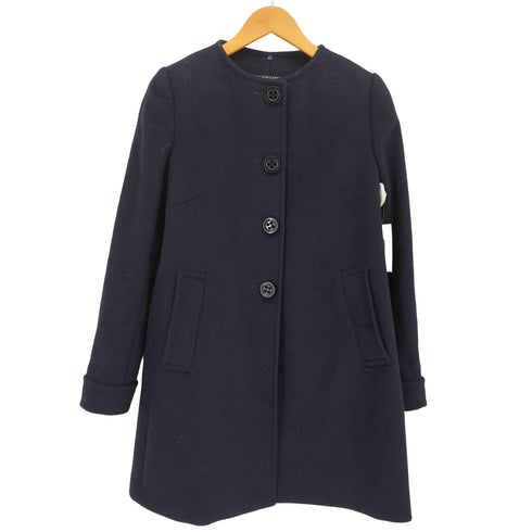 ポールスミスブラック Paul Smith BLACK 裏地総柄 ウールノーカラーコート レディース JPN:42