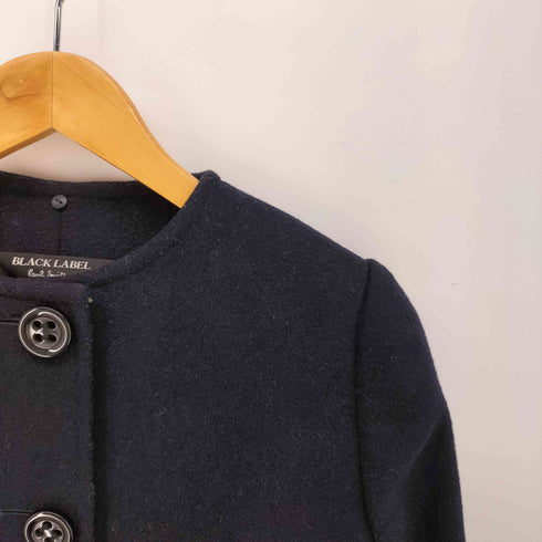 ポールスミスブラック Paul Smith BLACK 裏地総柄 ウールノーカラーコート レディース JPN:42