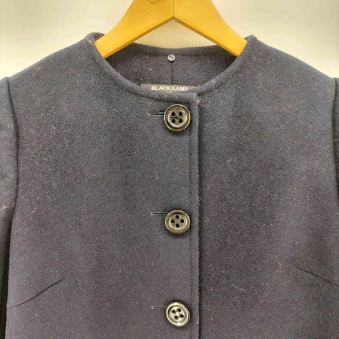 ポールスミスブラック Paul Smith BLACK 裏地総柄 ウールノーカラーコート レディース JPN:42