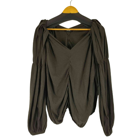 ズッカ ZUCCa コットンアンゴラ L/S ギャザーデザイントップス レディース JPN:M