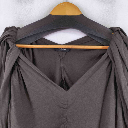 ズッカ ZUCCa コットンアンゴラ L/S ギャザーデザイントップス レディース JPN:M
