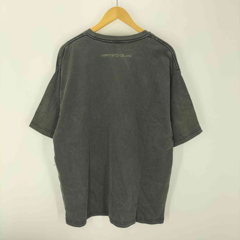 ヴィンテージサークルロゴTシャツ ヴィンテージ加工 ピグメント フェード Tシャツ カットソー 半袖 チャコール メンズ LL