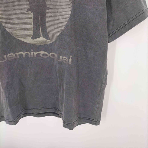 ヴィンテージサークルロゴTシャツ ヴィンテージ加工 ピグメント フェード Tシャツ カットソー 半袖 チャコール メンズ LL