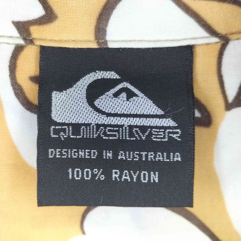 クイックシルバー Quiksilver レーヨン100% オープンカラーアロハシャツ メンズ import:M