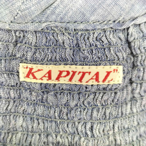 キャピタル KAPITAL プリーツギャザー リネン混 ノースリーブ ブラウス レディース JPN:1