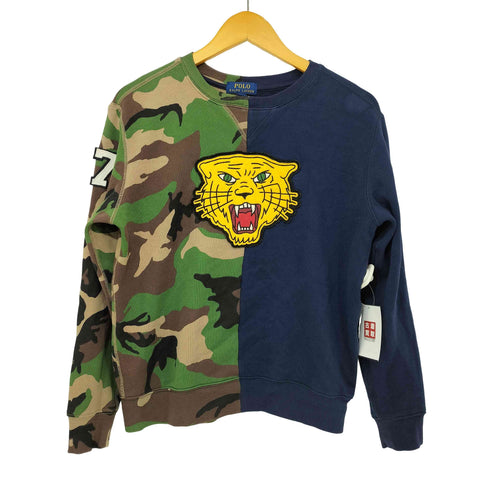 ポロラルフローレン POLO RALPH LAUREN 虎 タイガー 迷彩 カモ ドッキング スウェット メンズ L/G (14-16)