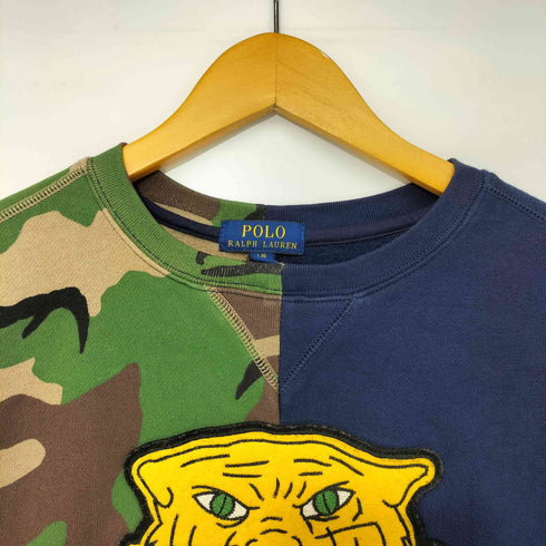ポロラルフローレン POLO RALPH LAUREN 虎 タイガー 迷彩 カモ ドッキング スウェット メンズ L/G (14-16)