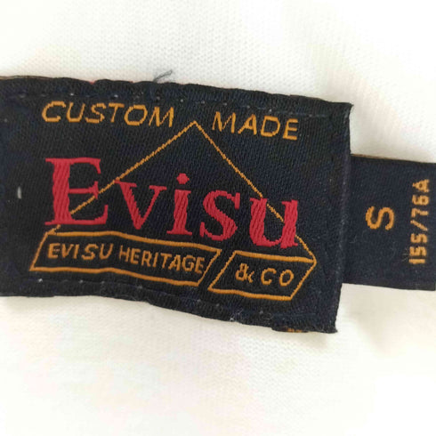 エヴィス EVISU 2-in-1 石垣迷彩デニムコルセットプリント ファッションフィット Tシャツ レディース S