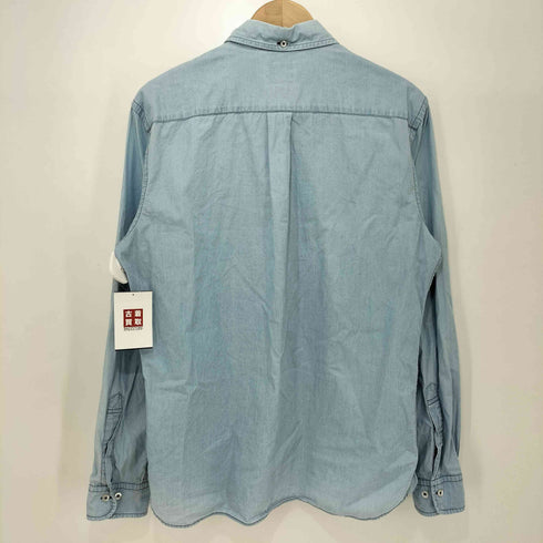ブルックスブラザーズ BROOKS BROTHERS コットン100 プルオーバー マチ付き シャンブレーシャツ メンズ import:M