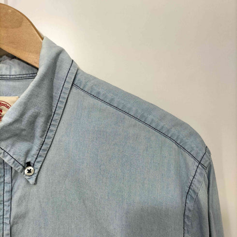 ブルックスブラザーズ BROOKS BROTHERS コットン100 プルオーバー マチ付き シャンブレーシャツ メンズ import:M