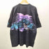 90s HABITAT アニマルT 巻きプリント 両面プリント オオカミ 狼 ウルフ サンダー 雷 SAM’S TOWN ブラック メンズ import:XL