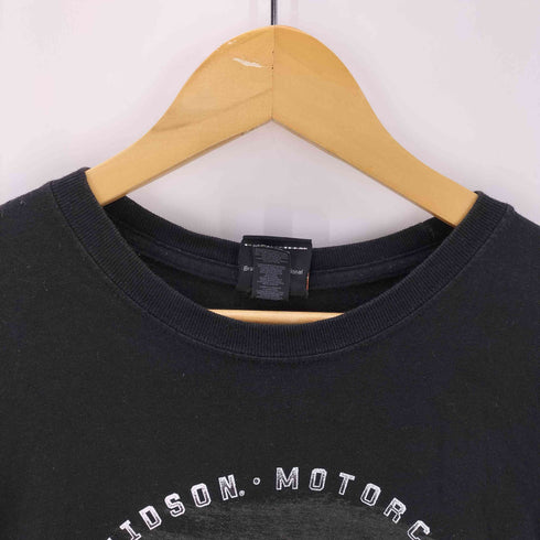 ハーレーダビッドソン HARLEY-DAVIDSON 00S メキシコ製 鷹 イーグル バイク BOSTON 両面 グラフィック フォト プリント Tシャツ メンズ import:XXL