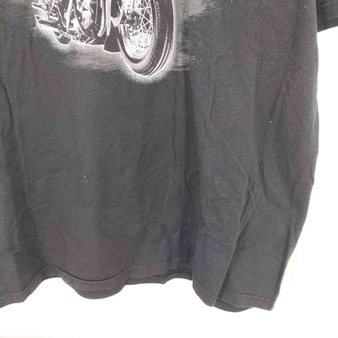 ハーレーダビッドソン HARLEY-DAVIDSON 00S メキシコ製 鷹 イーグル バイク BOSTON 両面 グラフィック フォト プリント Tシャツ メンズ import:XXL