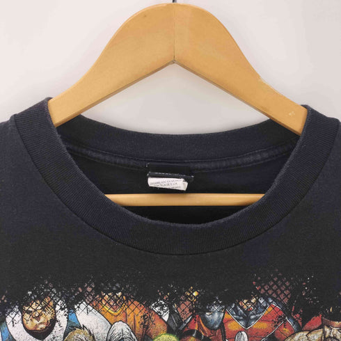 マーベル MARVEL 00s ヒーロー オールスター プリントT キャラクターT 大判プリント アメコミ カットソー Tシャツ ブラック メンズ 2XL