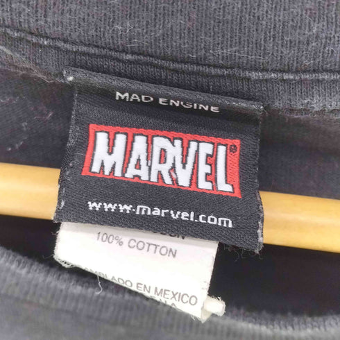 マーベル MARVEL 00s ヒーロー オールスター プリントT キャラクターT 大判プリント アメコミ カットソー Tシャツ ブラック メンズ 2XL