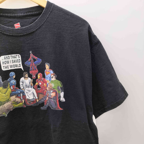 ヘインズ Hanes 00S ヒーロー アメコミ キャラクター プリント Tシャツ メンズ import:XL