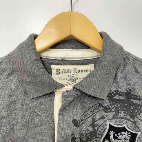 ラグビーラルフローレン Rugby Ralph Lauren 90s エンブレム 鹿の子 ポロシャツ メンズ import:S