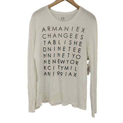 アルマーニエクスチェンジ ARMANI EXCHANGE ロゴ 英字プリント クルーネック ロンT メンズ import:S