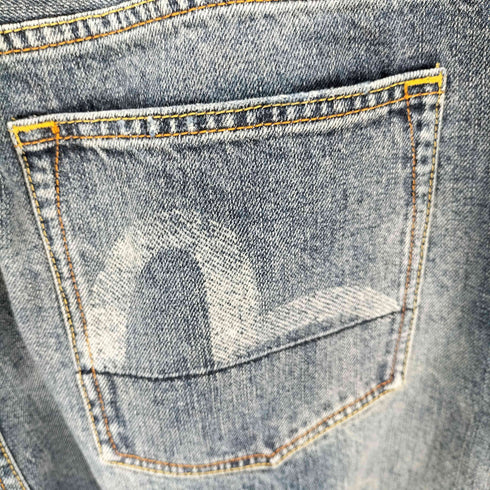 エヴィス EVISU カモメプリントポケットフレア ジーンズ メンズ 34
