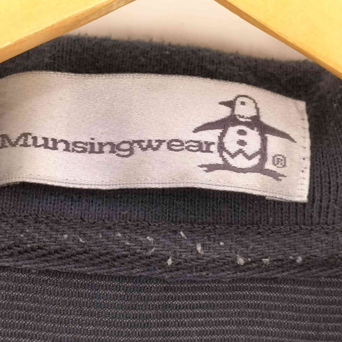 マンシングウェア Munsingwear ロゴ刺繍 襟 リブ切替 細畝 コーデュロイ レーヨン 半袖ポロシャツ メンズ import:L