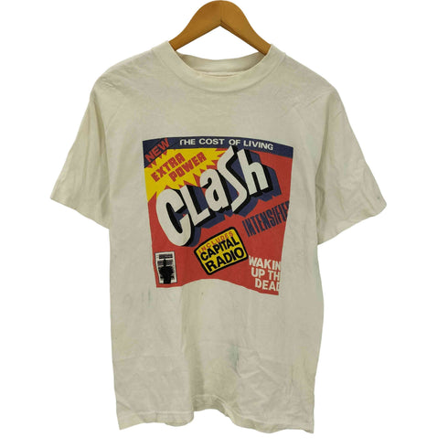 90S UK パンク バンド CAPITAL RADIO プリント Tシャツ バンT 袖シングル メンズ