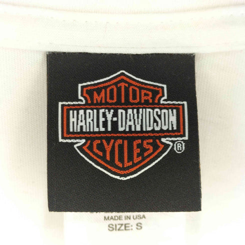 ハーレーダビッドソン HARLEY-DAVIDSON ロゴプリント S/S Vネックカットソー レディース JPN:S
