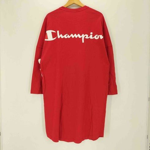 チャンピオン Champion ビッグロゴ 長袖 ロングワンピース レディース import:M