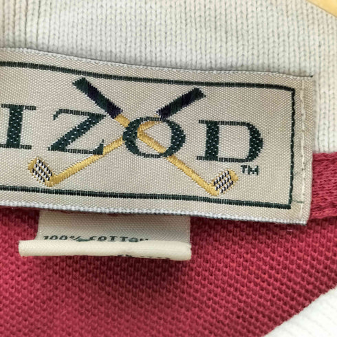 アイゾッド IZOD ロゴ刺繍 チェック コットン 半袖ポロシャツ メンズ import:M