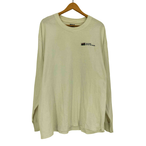 ギルダン GILDAN ULTRA COTTON 企業ロゴプリント クルーネック L/S Tシャツ メンズ import:XL