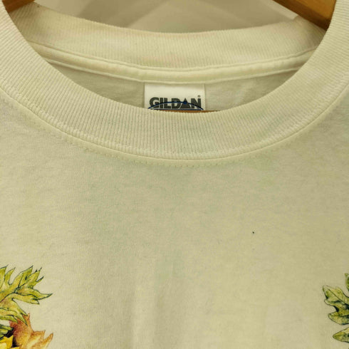 ギルダン GILDAN HEAVY COTTON ヒマワリプリント L/S Tシャツ メンズ import:XL