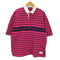 ノーティカ NAUTICA 22ss Multi Border S/S Rugger Shirt ラガーシャツ オーバーサイズ 半袖 ボーダー ピンク ネイビー メンズ JPN:XL