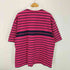 ノーティカ NAUTICA 22ss Multi Border S/S Rugger Shirt ラガーシャツ オーバーサイズ 半袖 ボーダー ピンク ネイビー メンズ JPN:XL