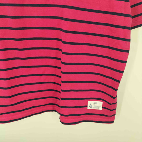 ノーティカ NAUTICA 22ss Multi Border S/S Rugger Shirt ラガーシャツ オーバーサイズ 半袖 ボーダー ピンク ネイビー メンズ JPN:XL