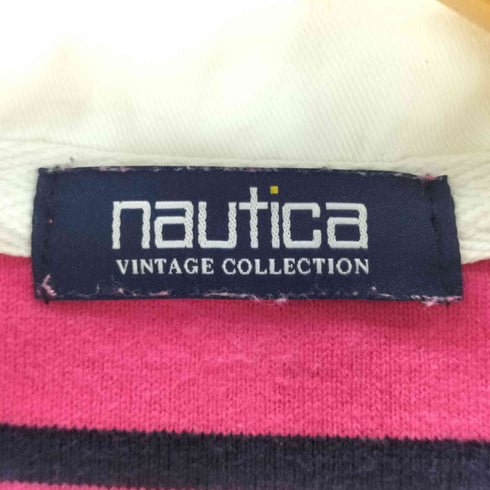 ノーティカ NAUTICA 22ss Multi Border S/S Rugger Shirt ラガーシャツ オーバーサイズ 半袖 ボーダー ピンク ネイビー メンズ JPN:XL