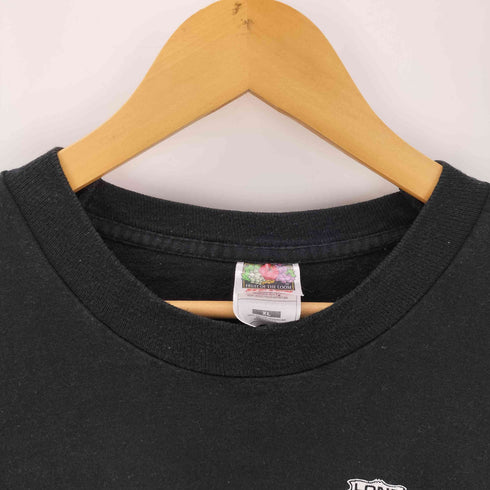 フルーツオブザルーム FRUIT OF THE LOOM 90S USA製 LONE Cabbage バイク ワニ 両面 プリント Tシャツ ポケT 袖裾 シングル メンズ import:XL
