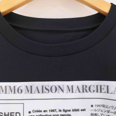 エムエムシックスメゾンマルジェラ MM6 Maison Margiela 25SS ニュースペーパー プリントTシャツ レディース import:M