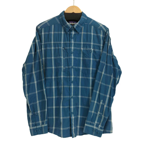 パタゴニア patagonia 17SS ナイロンテンセル混 L/S チェックシャツ メンズ import:M