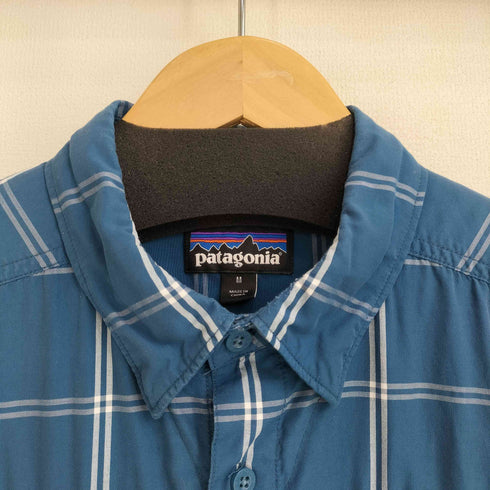 パタゴニア patagonia 17SS ナイロンテンセル混 L/S チェックシャツ メンズ import:M