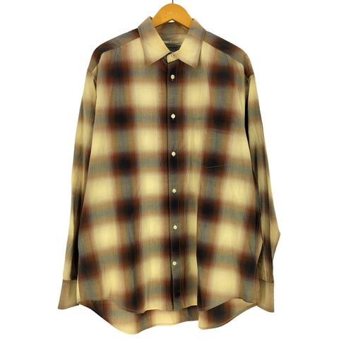 ジョンストンアンドマーフィー JOHNSTON&MURPHY TAILORED FIT オンブレチェック L/S シャツ メンズ import:XL